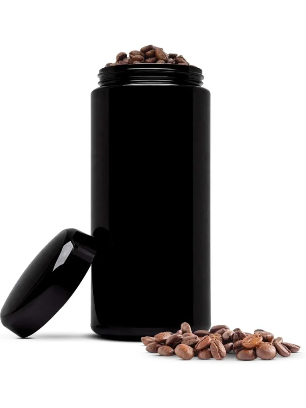 Airtight Ultraviolet Glass Coffee Canister - 12 oz Light Blocking Storage for